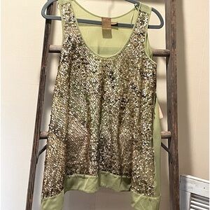 Sequin lime tank (brand color -sprite)